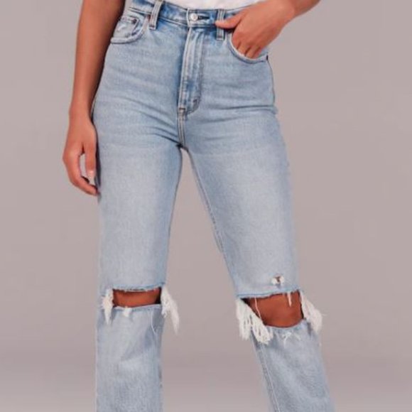 Abercrombie & Fitch Denim - Abercrombie 90s Ultra High Rise Straight Jeans 29L
